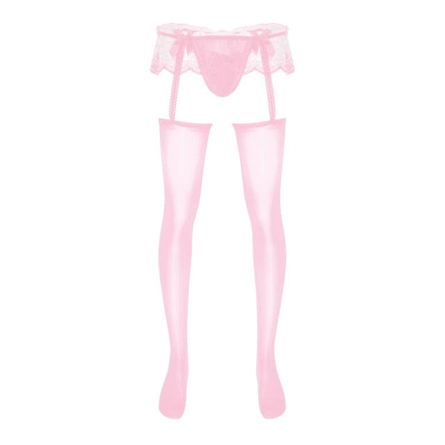 Gay Pantyhose Garter + Stocking
