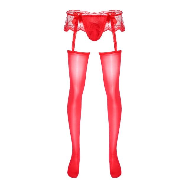 Gay Pantyhose Garter + Stocking