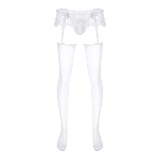Gay Pantyhose Garter + Stocking