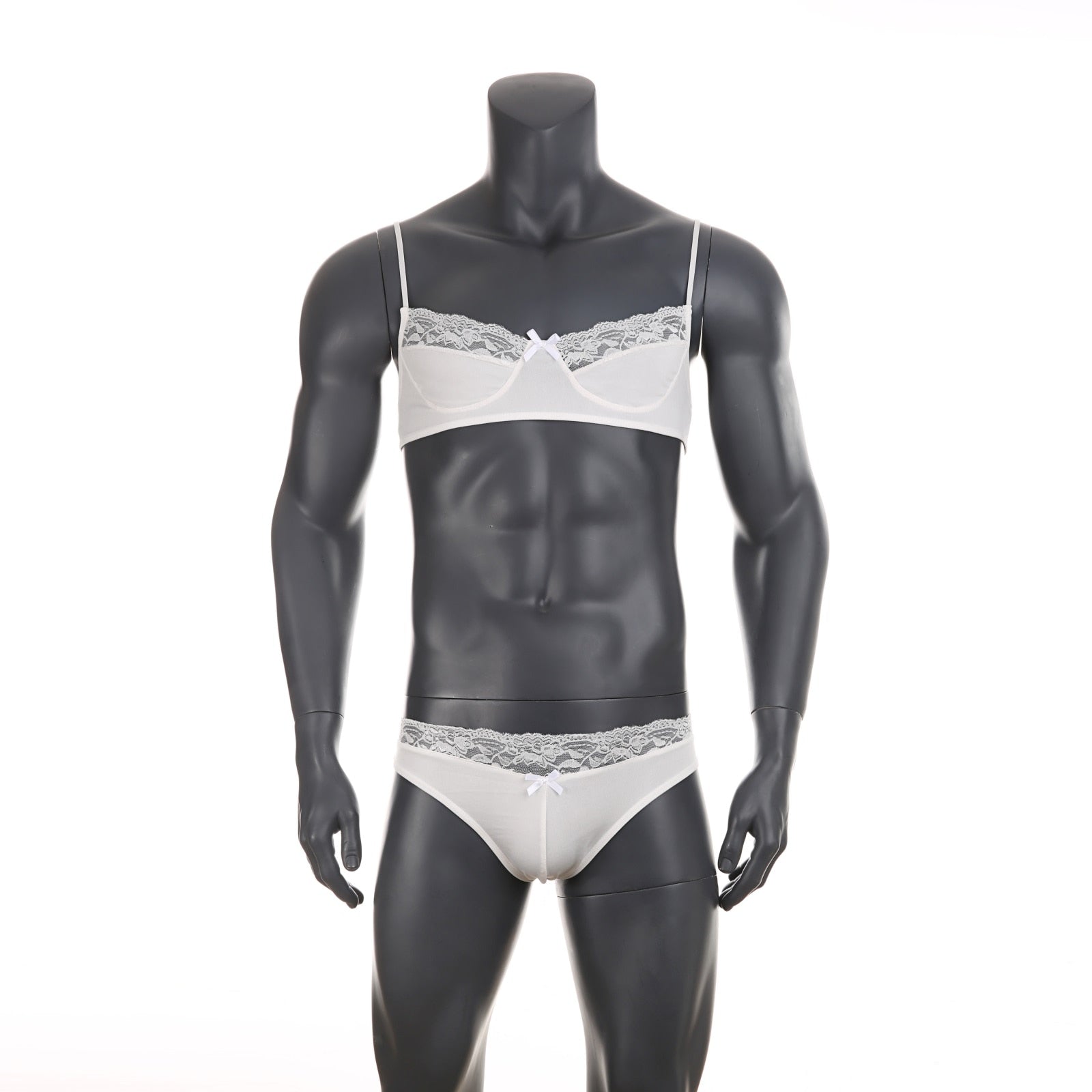 Mens Lace Lingerie Panties & Bra Set