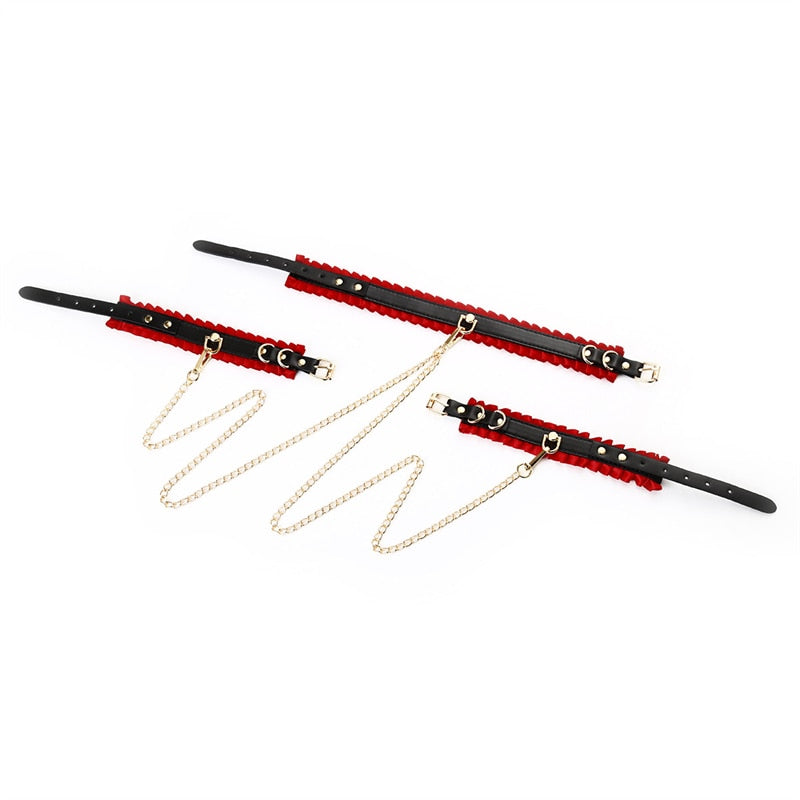 Sexy Boudoir BDSM Cuffs & Collar