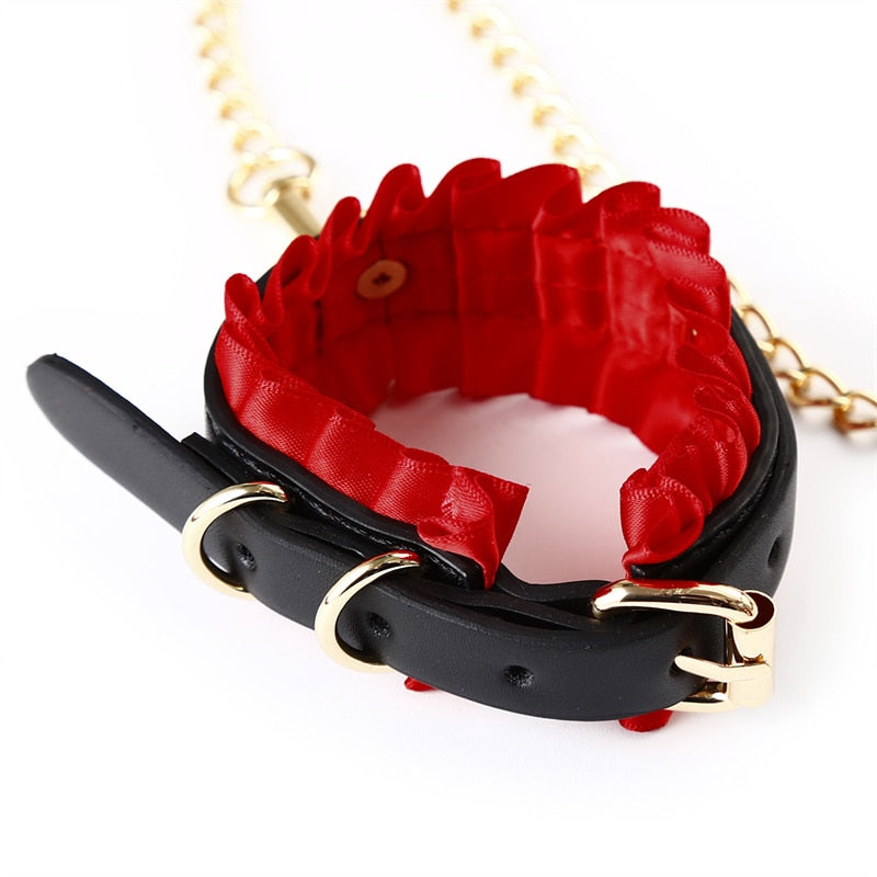 Sexy Boudoir BDSM Cuffs & Collar