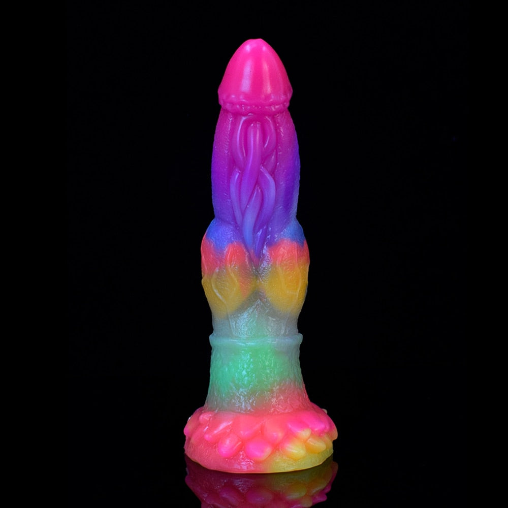 Luminous Glow In The Dark Dragon Dildo With Suction Cup