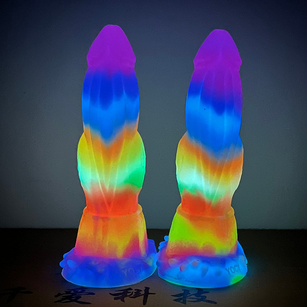 Luminous Glow In The Dark Dragon Dildo With Suction Cup