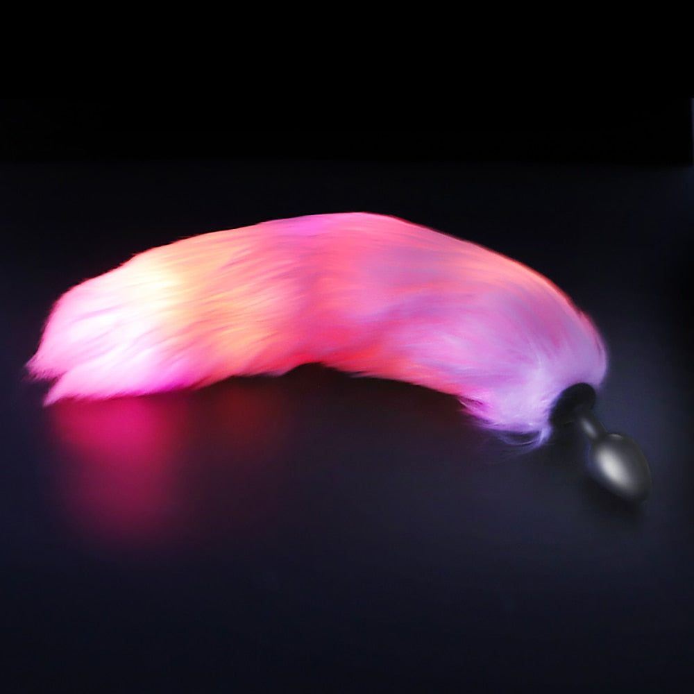 Light Up Furry Butt Plug