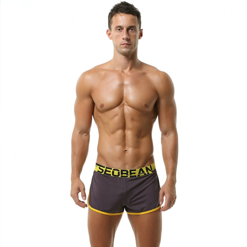Seobean Mens Shorts With Built In Jockstrap