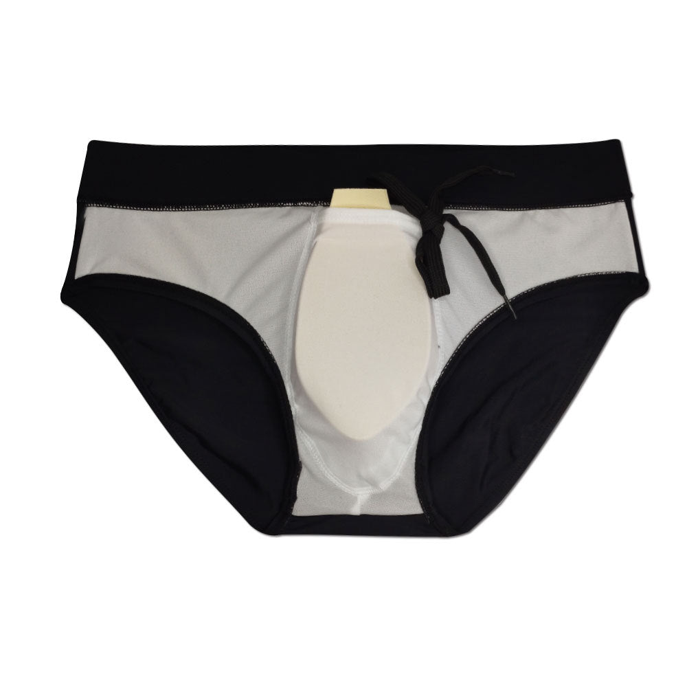 Mens Cheeky See Thru Swim Trunks