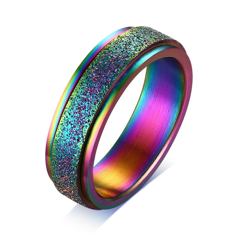 Chromatica Sandblasted Spinner Ring