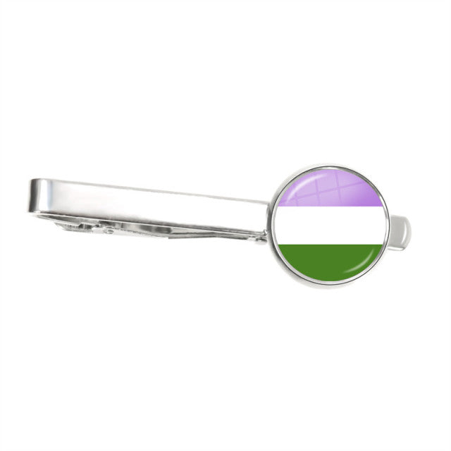 Genderqueer Pride Tie Clip