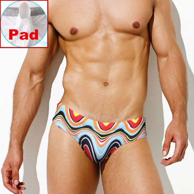 Abstract Wave Swim Briefs