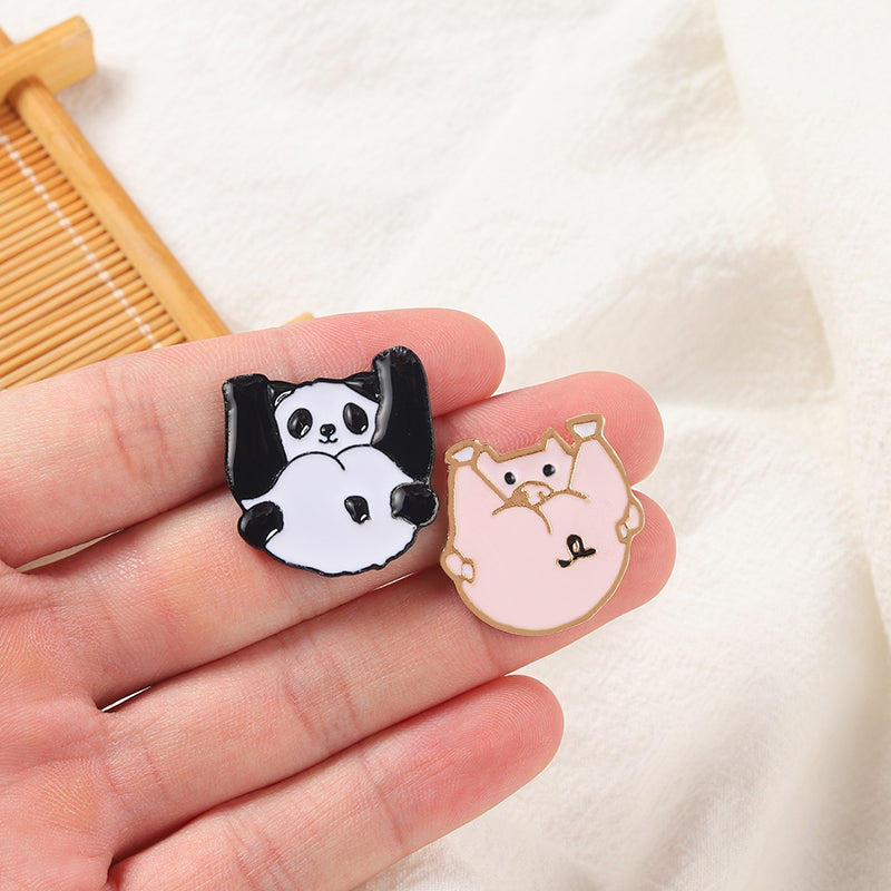 Panda Bottom Enamel Pin