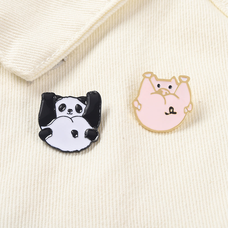 Panda Bottom Enamel Pin