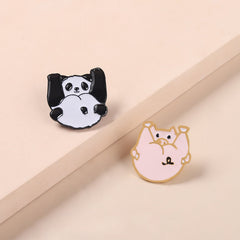 Panda Bottom Enamel Pin