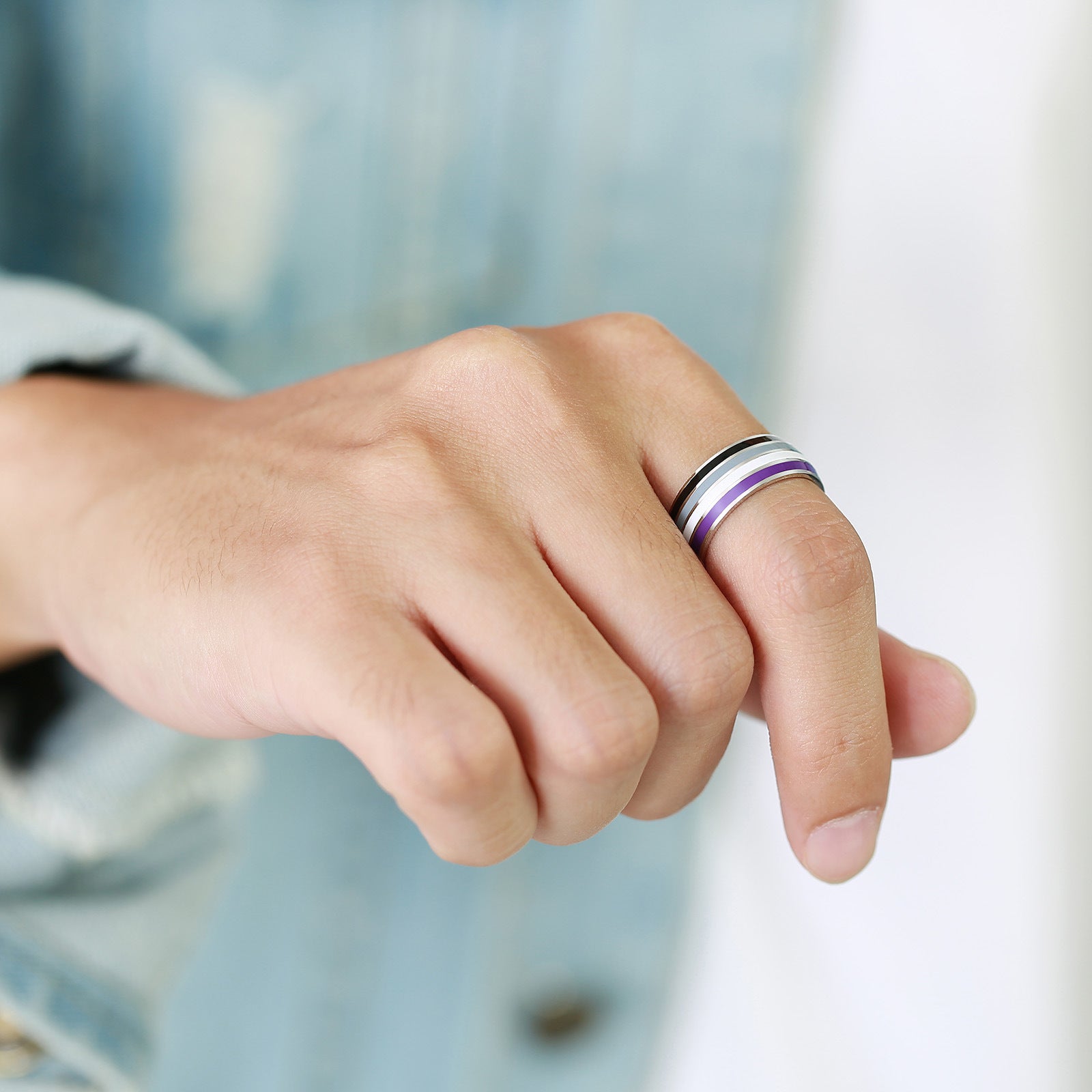 Asexual Pride Ring