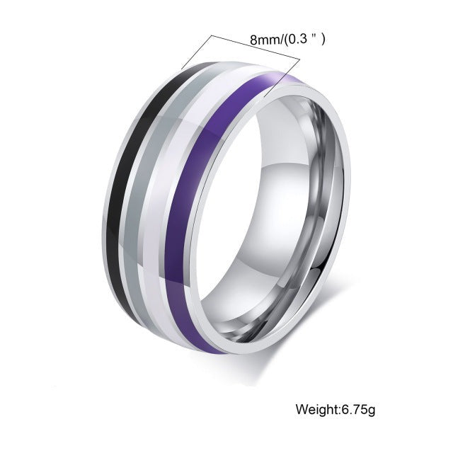 Asexual Pride Ring