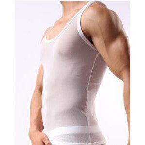 Men's Coloured Mesh Tank Top