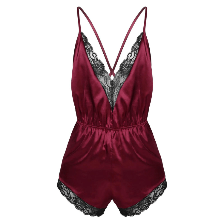 Satin Lace Sissy Bodysuit - The RainbowBoys