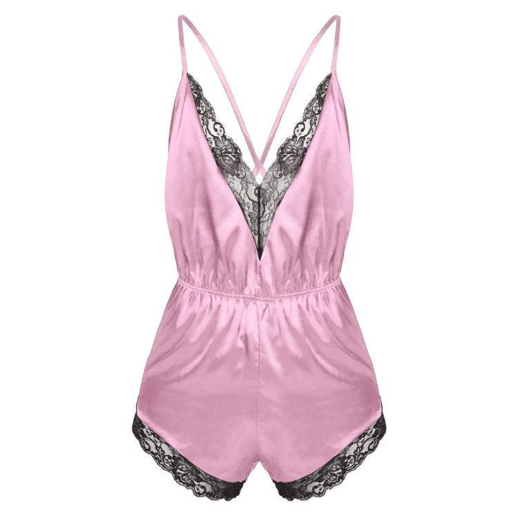 Satin Lace Sissy Bodysuit - The RainbowBoys