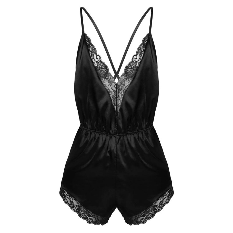 Satin Lace Sissy Bodysuit - The RainbowBoys