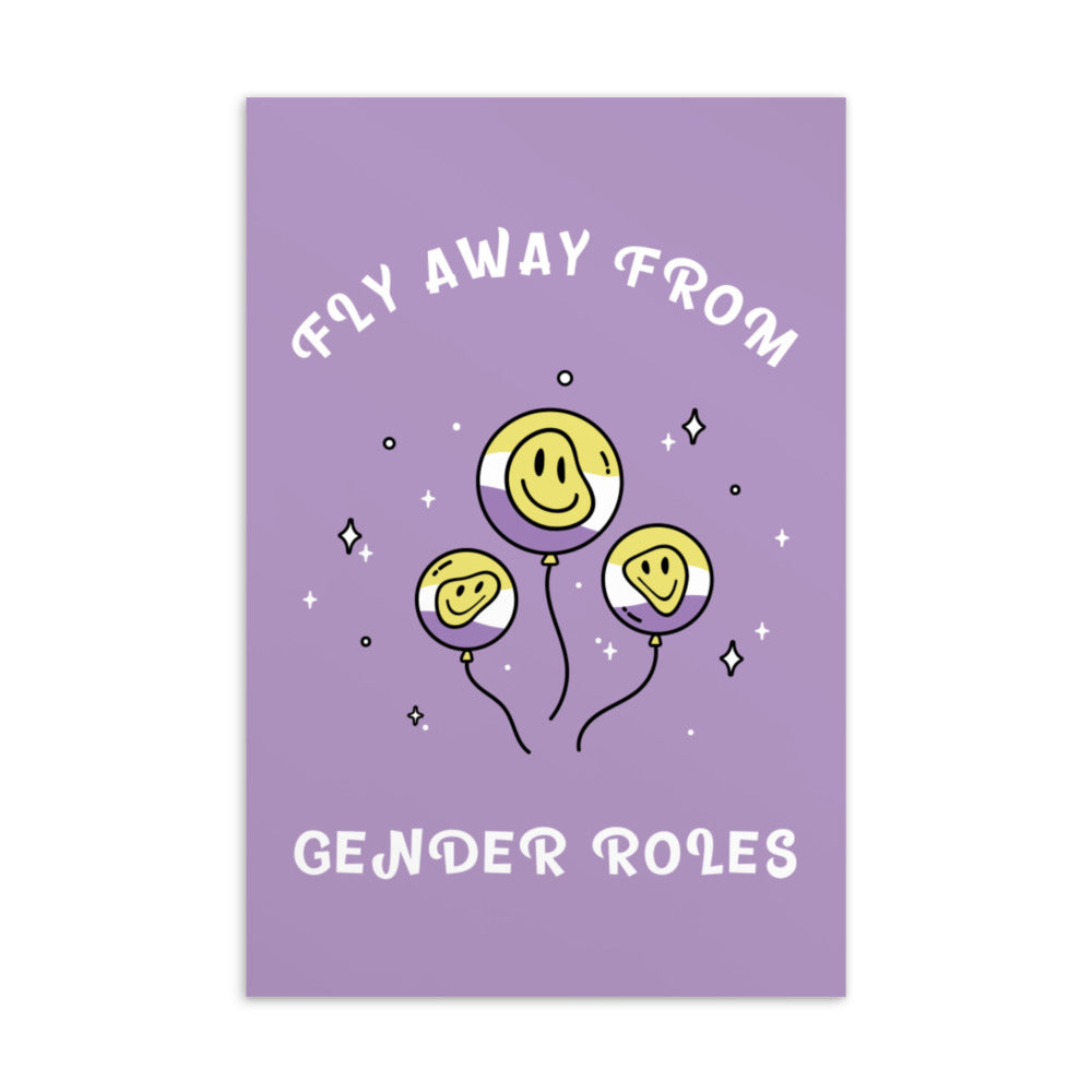 Fly Away From Gender Roles Postcard