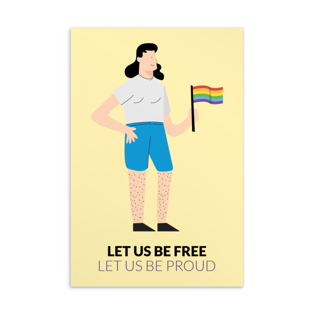 Let Us Be Free Let Us Be Proud Postcard