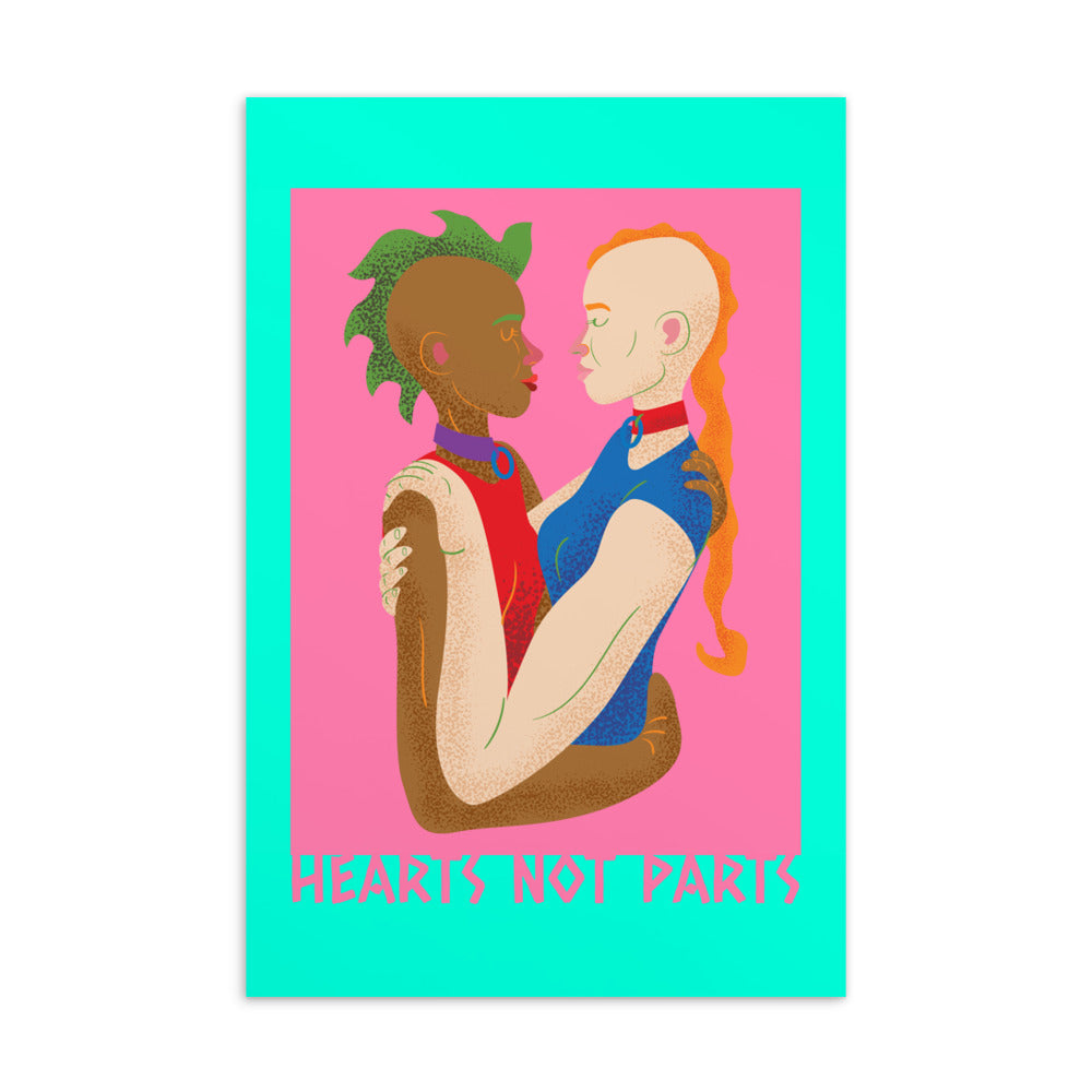 Hearts Not Parts Postcard