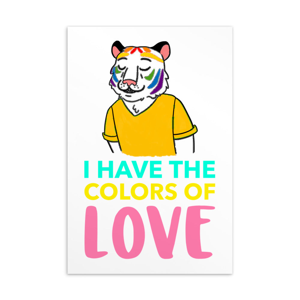 I Have The Color Of Love Postcard