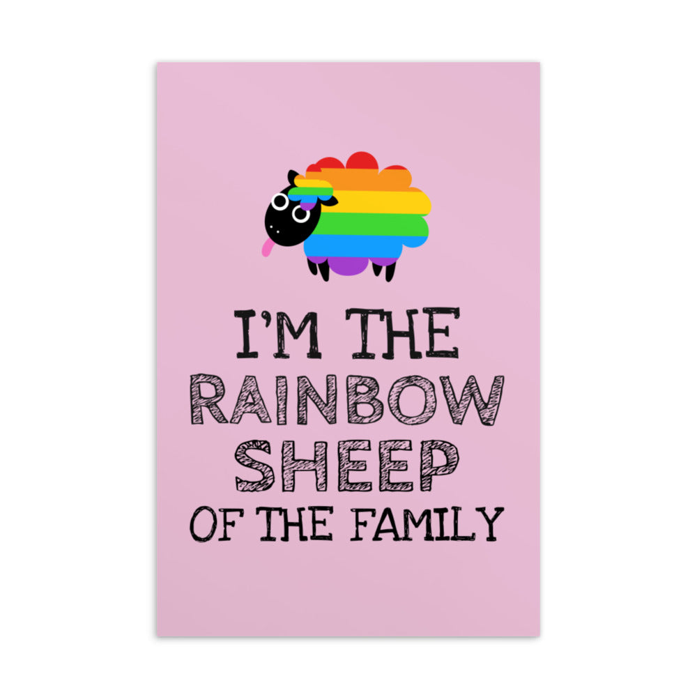 I'm The Rainbow Sheep Of The Family Postcard