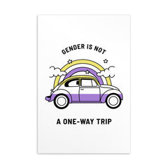 Gender Is Not A One-Way Trip Postcard
