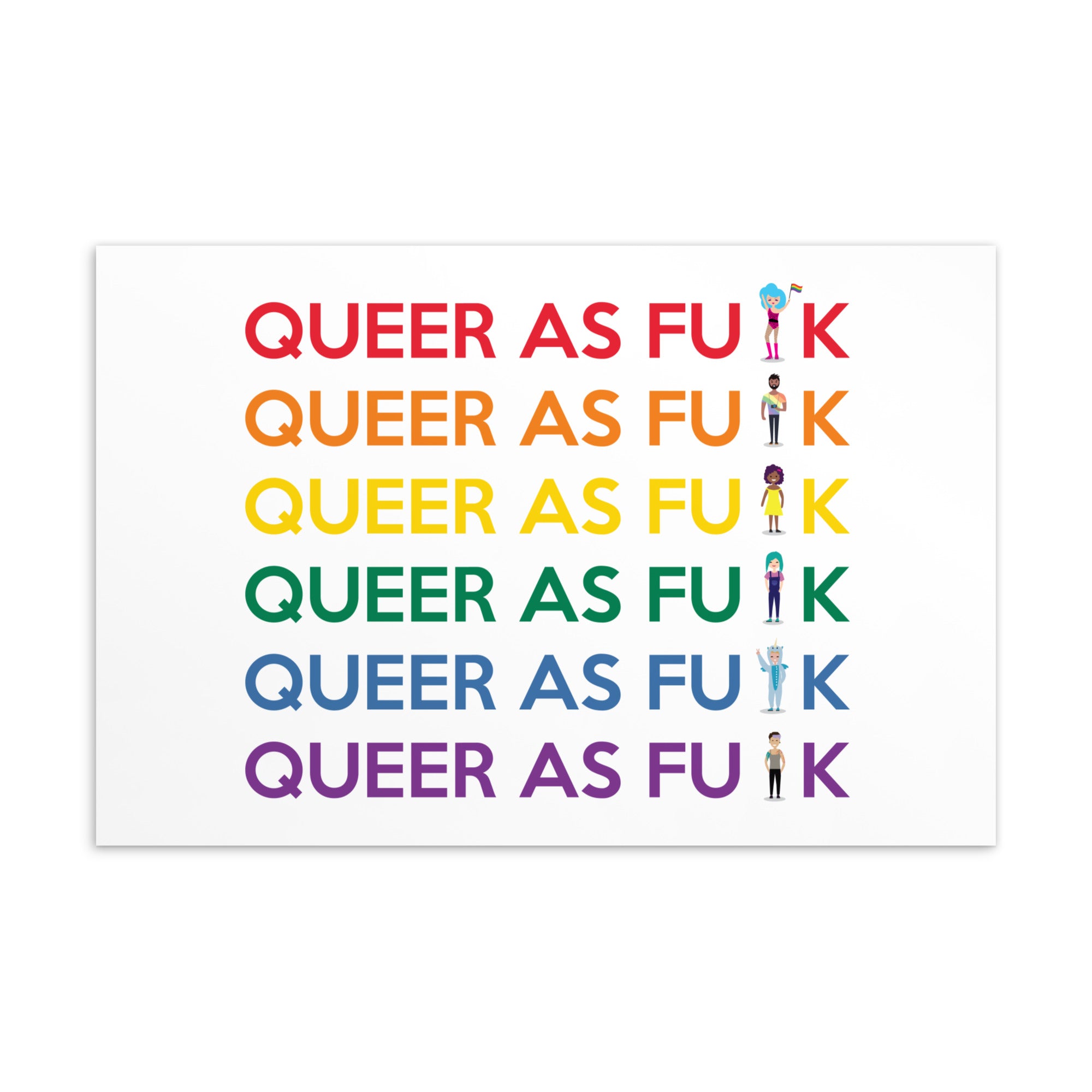 Queer As Fu#k Postcard