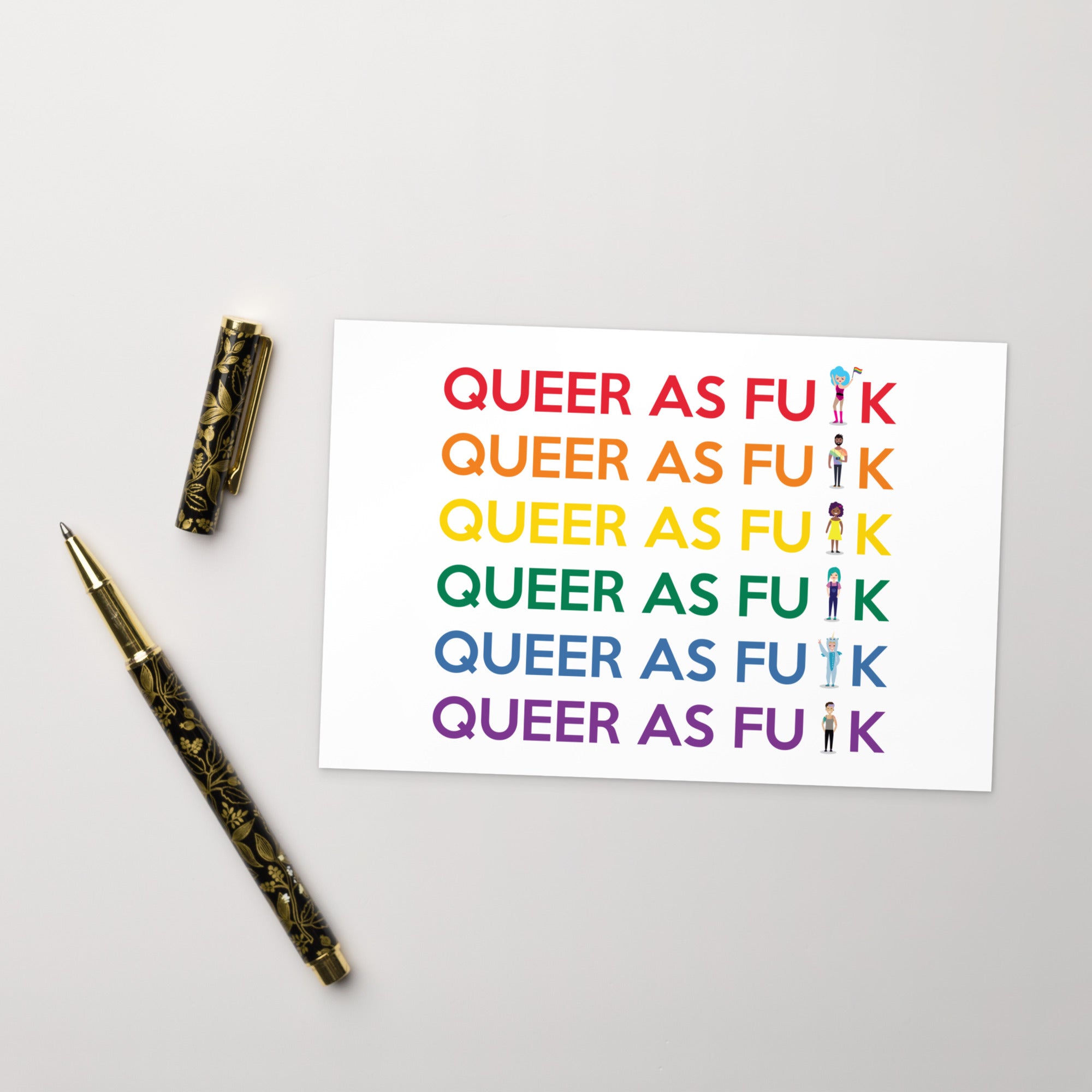 Queer As Fu#k Postcard