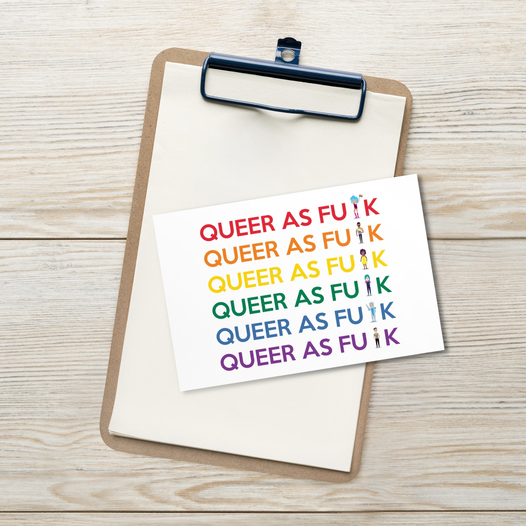 Queer As Fu#k Postcard