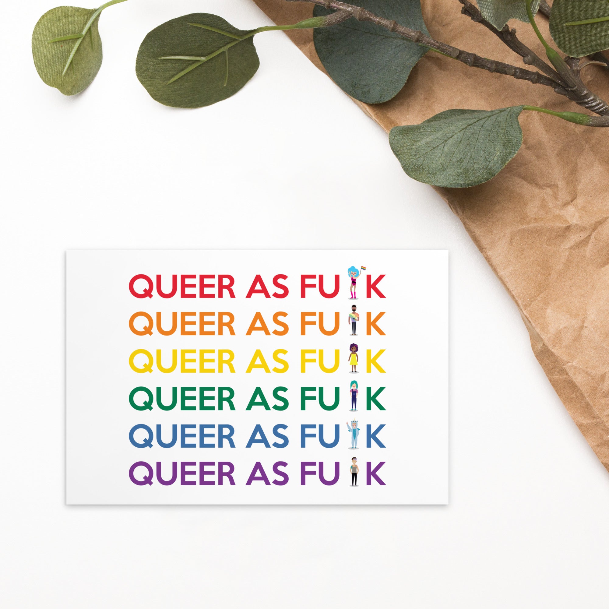 Queer As Fu#k Postcard