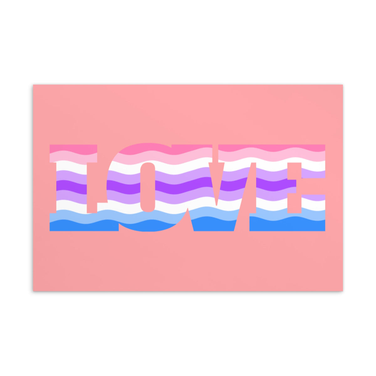 Alternative Genderfluid Love Postcard