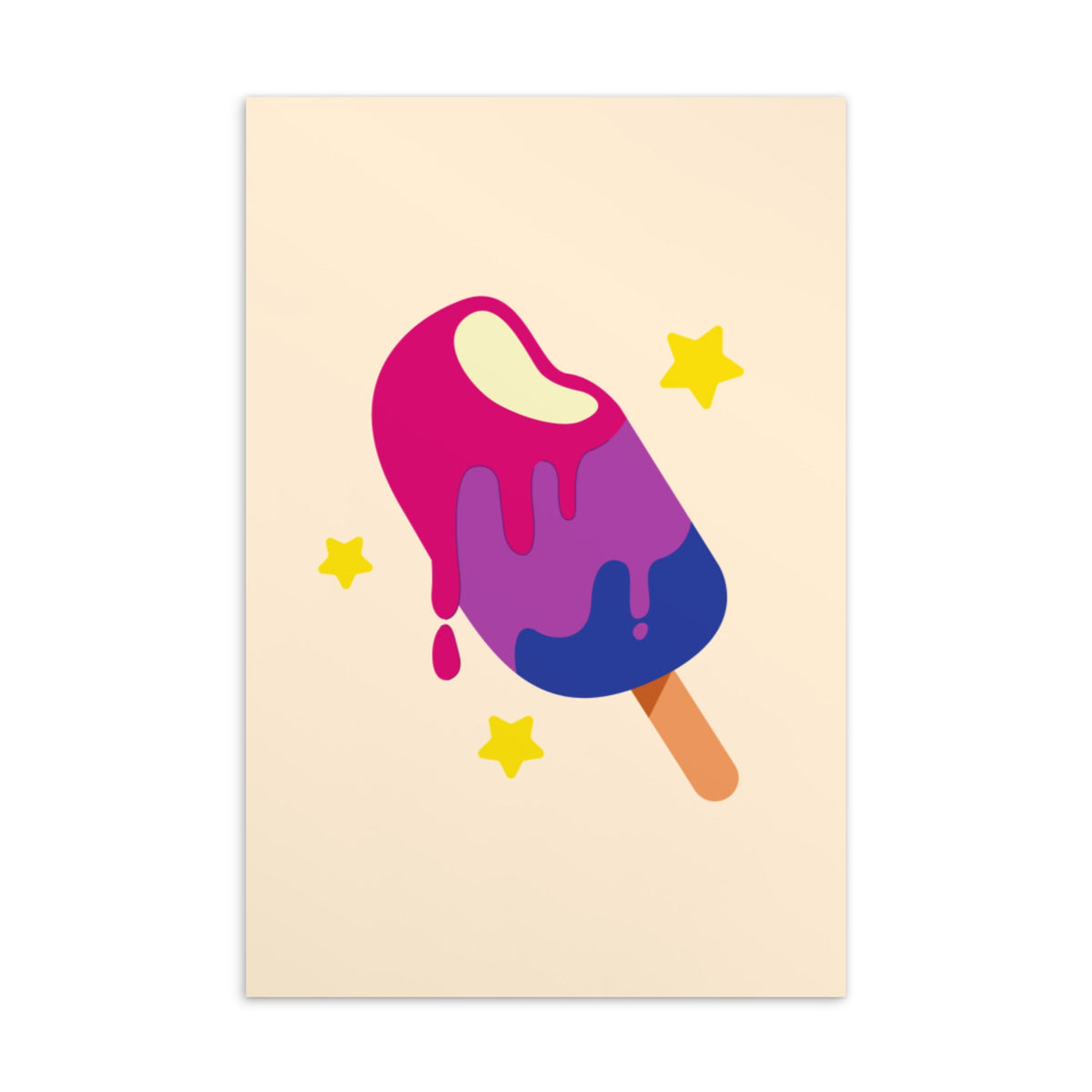 Bisexual Popsicle Postcard