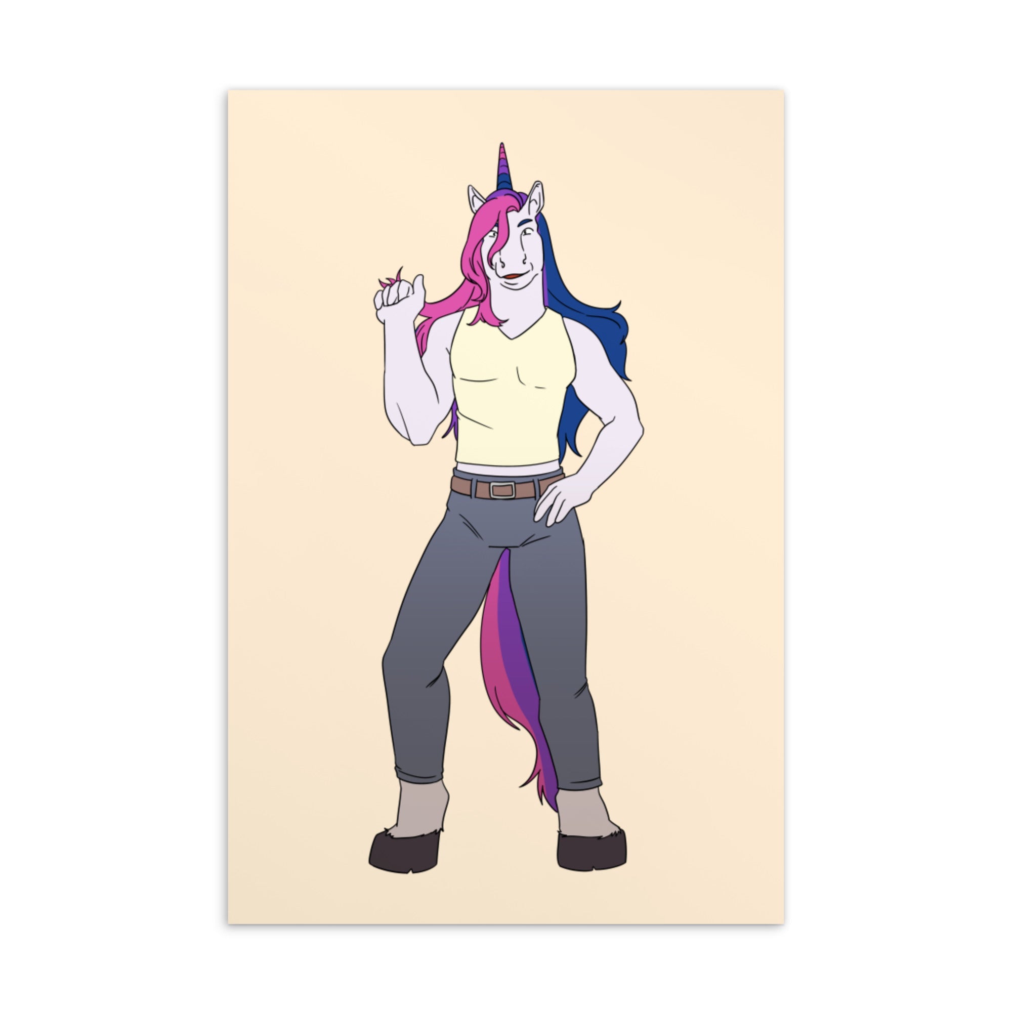 Bisexual Unicorn Postcard