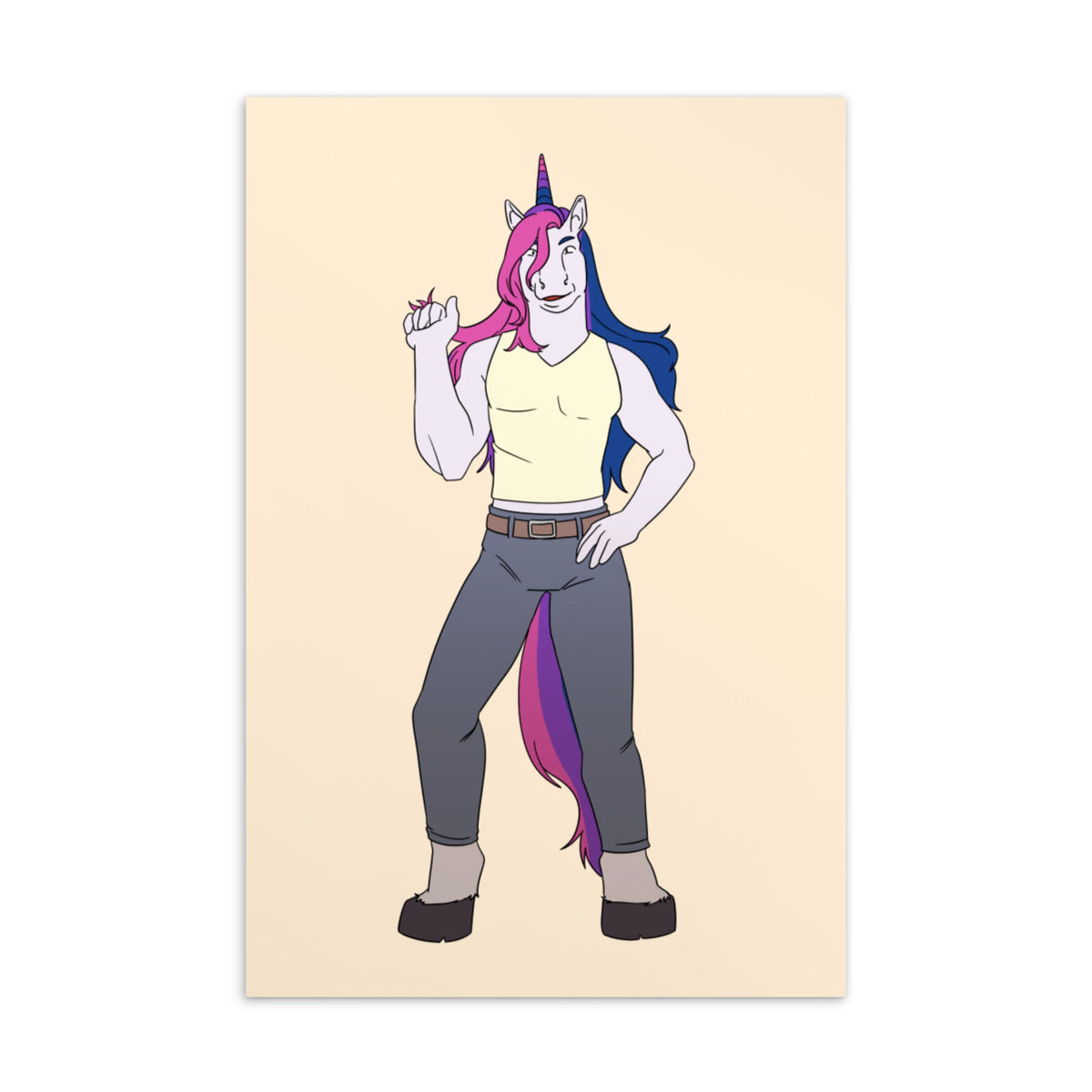 Bisexual Unicorn Postcard