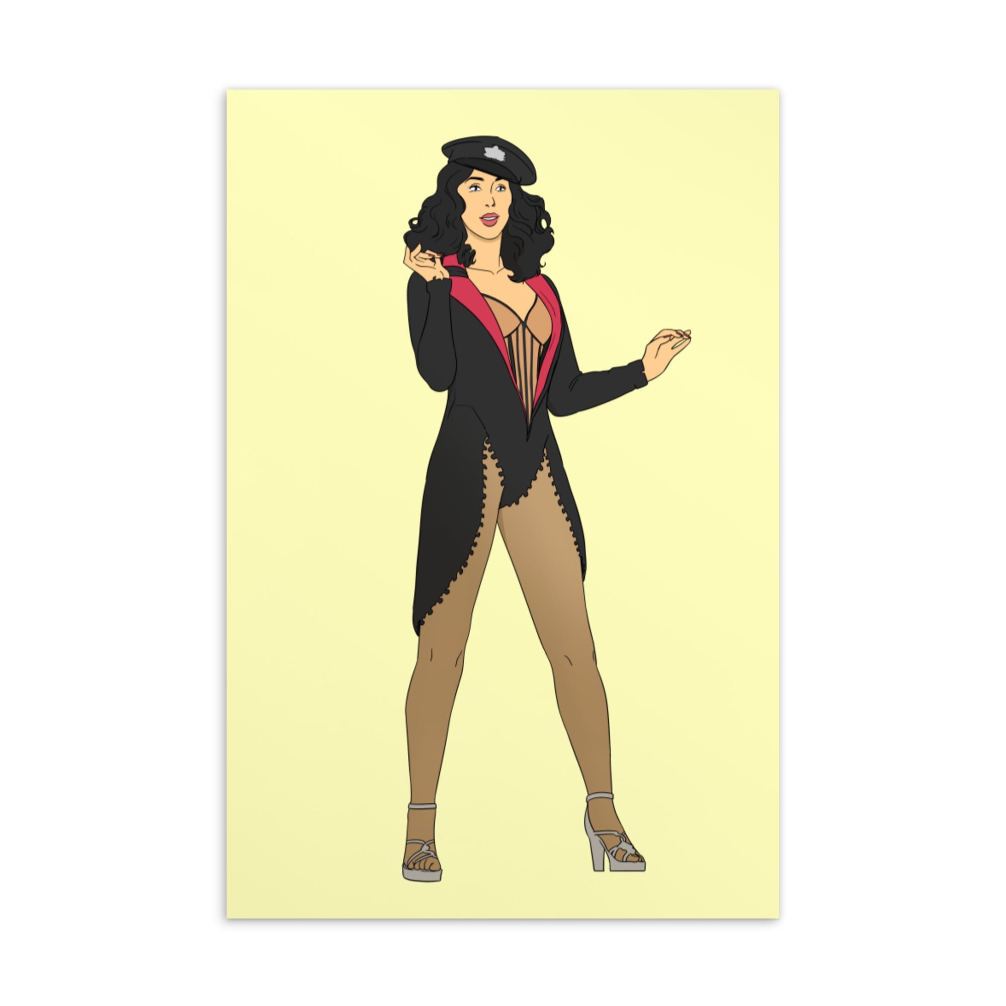 Cher Burlesque Postcard