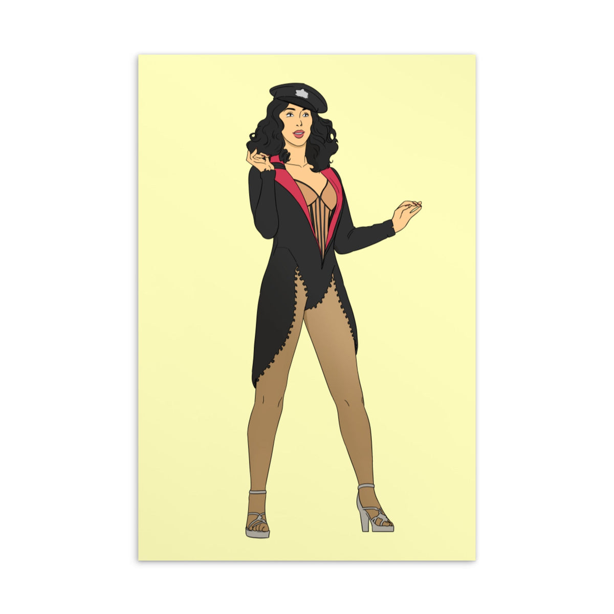 Cher Burlesque Postcard