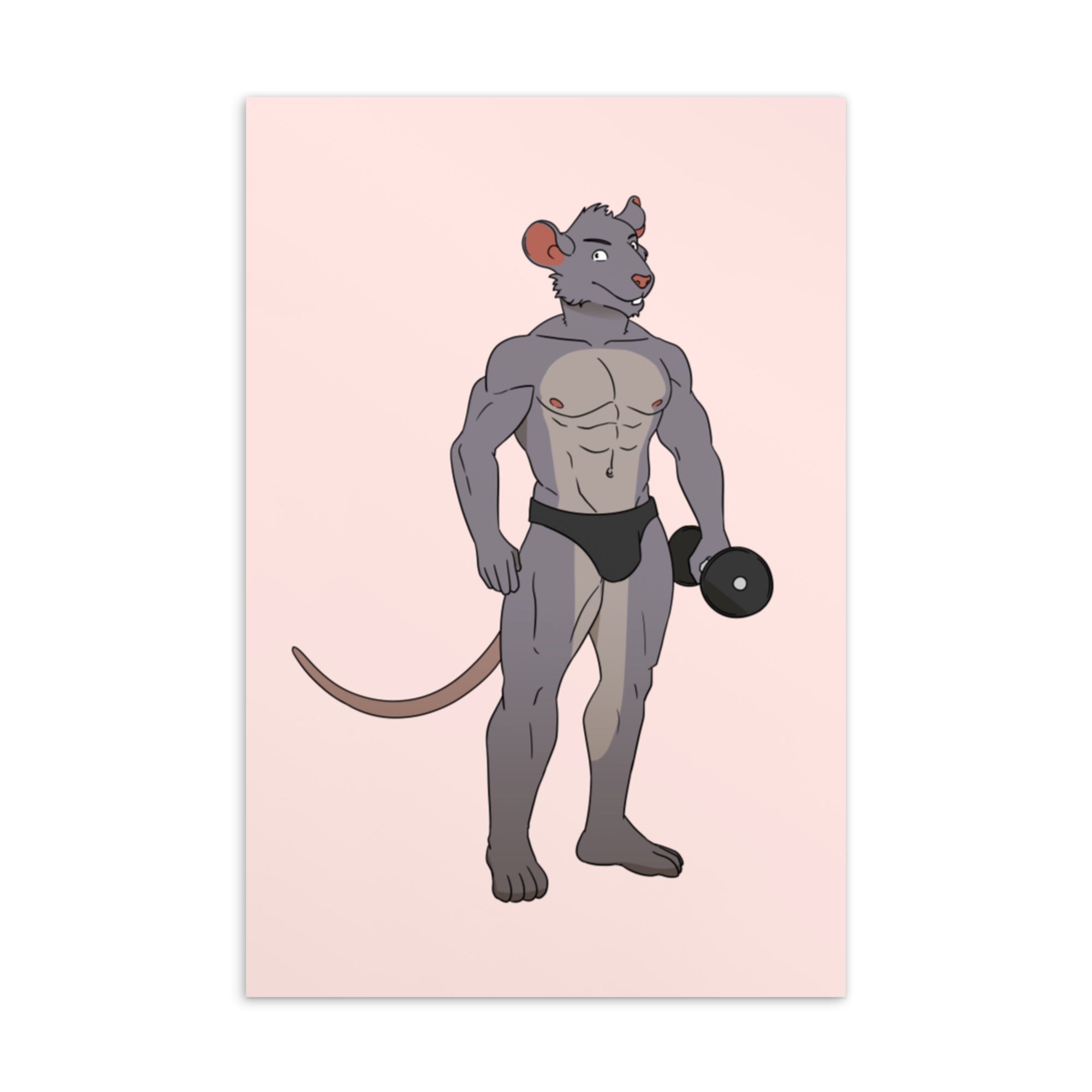 Gay Gym Rat Postcard