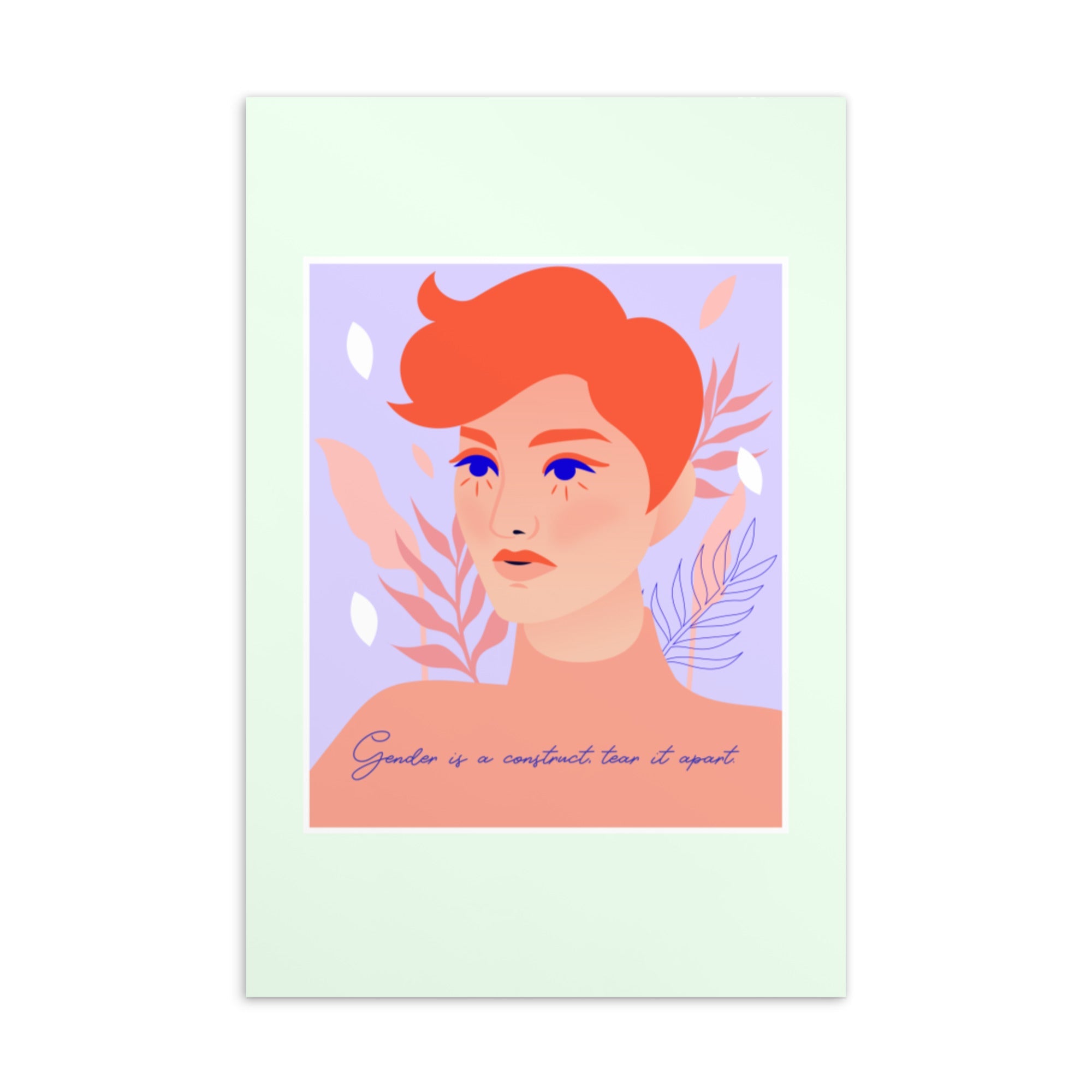 Gender Is A Construct Tear It Apart Postcard