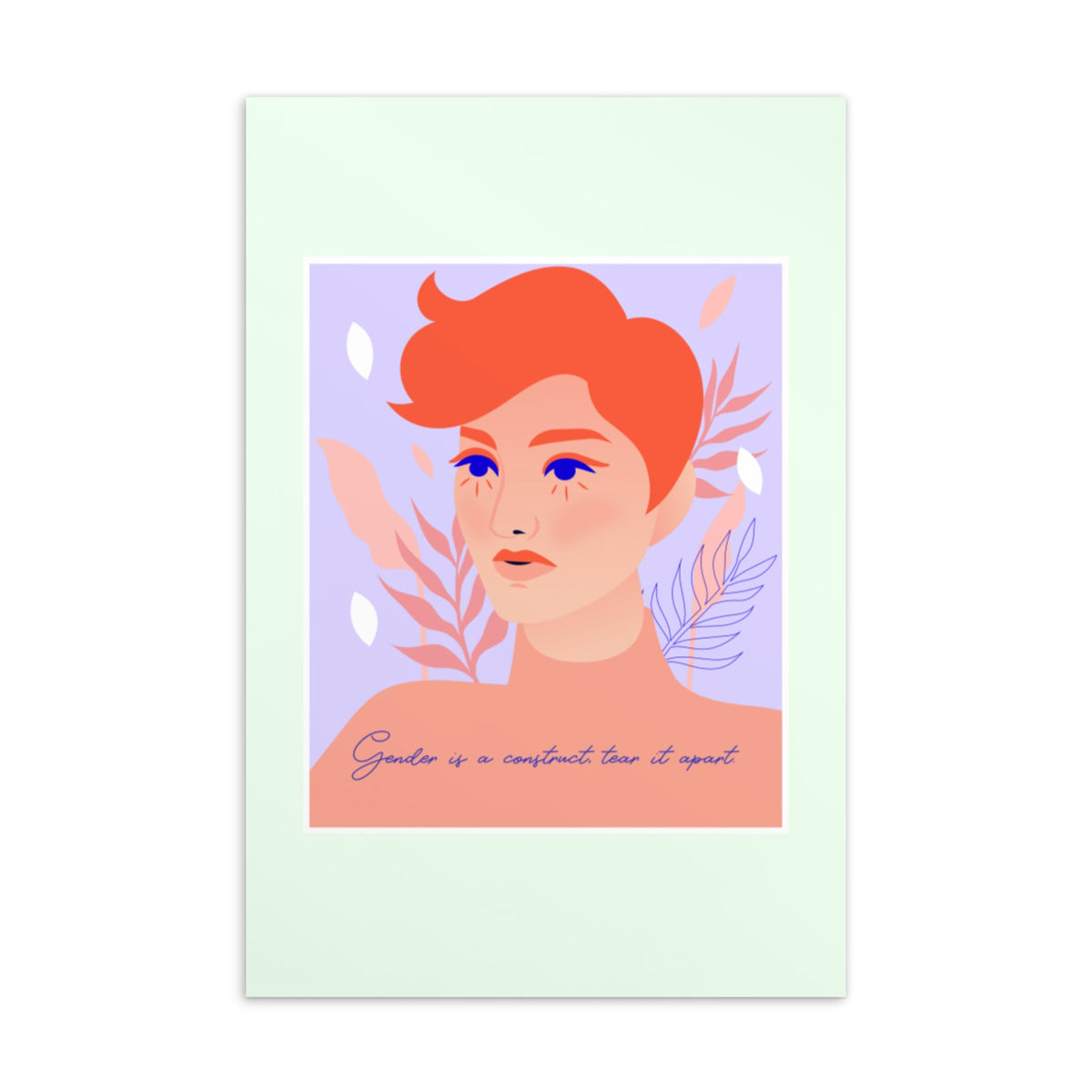 Gender Is A Construct Tear It Apart Postcard