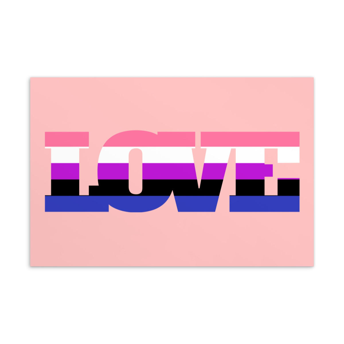 Genderfluid Love Postcard