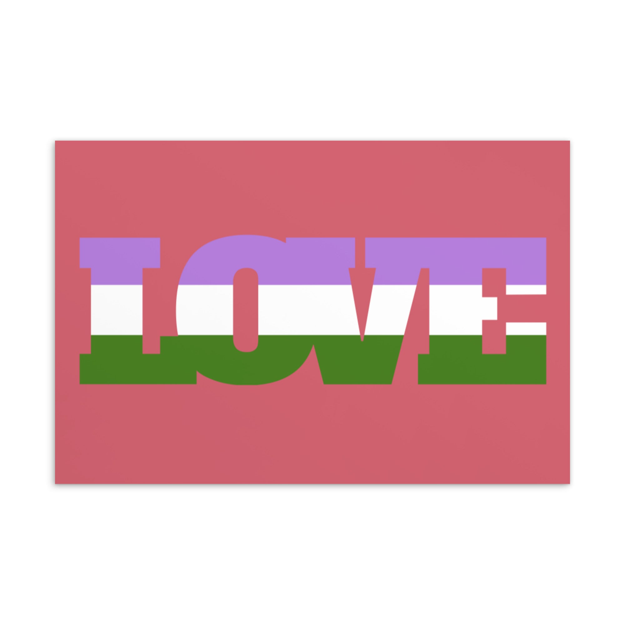Genderqueer Love Postcard