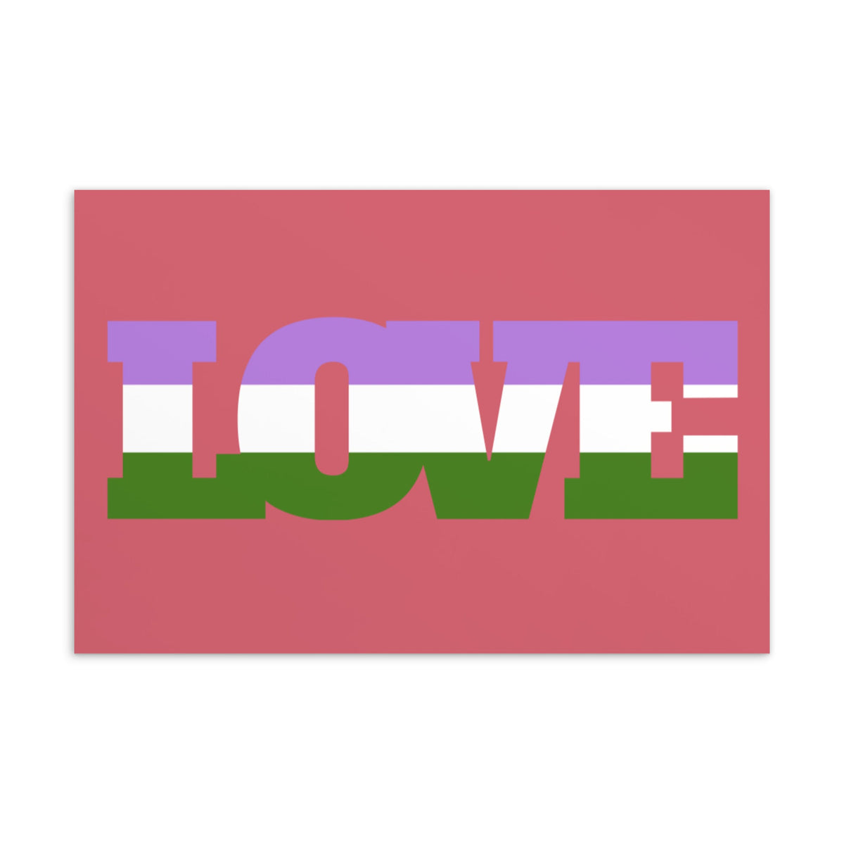 Genderqueer Love Postcard