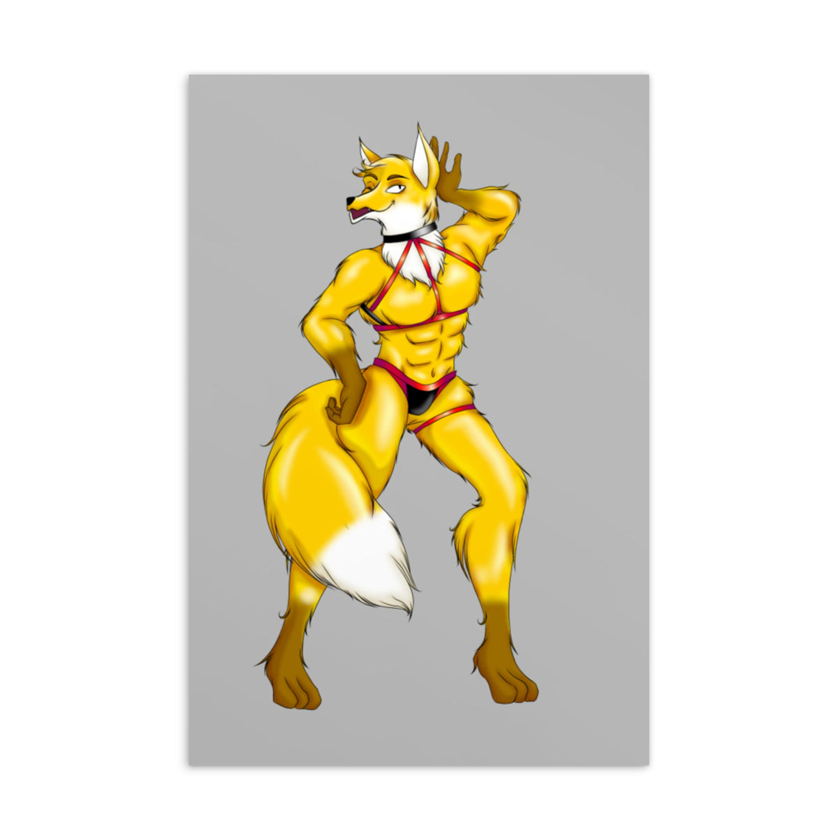 Hot Gay Furry Postcard