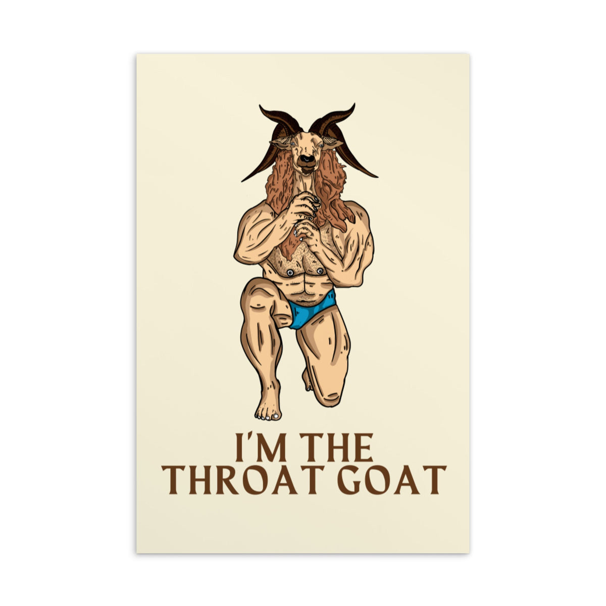 I'm The Throat Goat Postcard