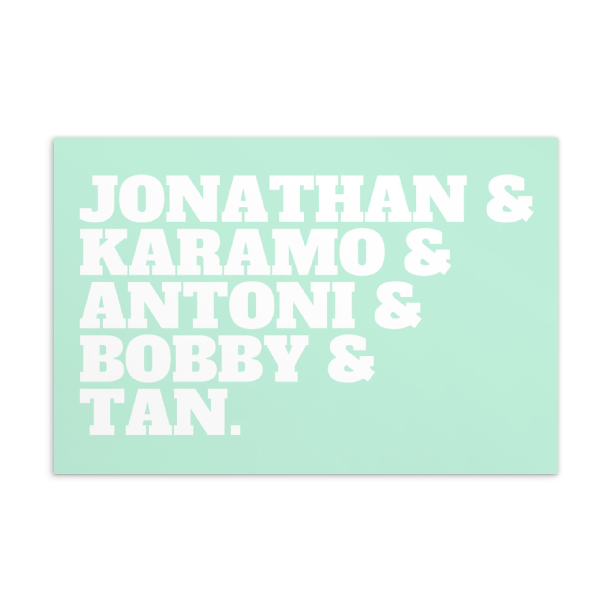 Jonathan & Karamo & Antoni & Bobby & Tan Postcard