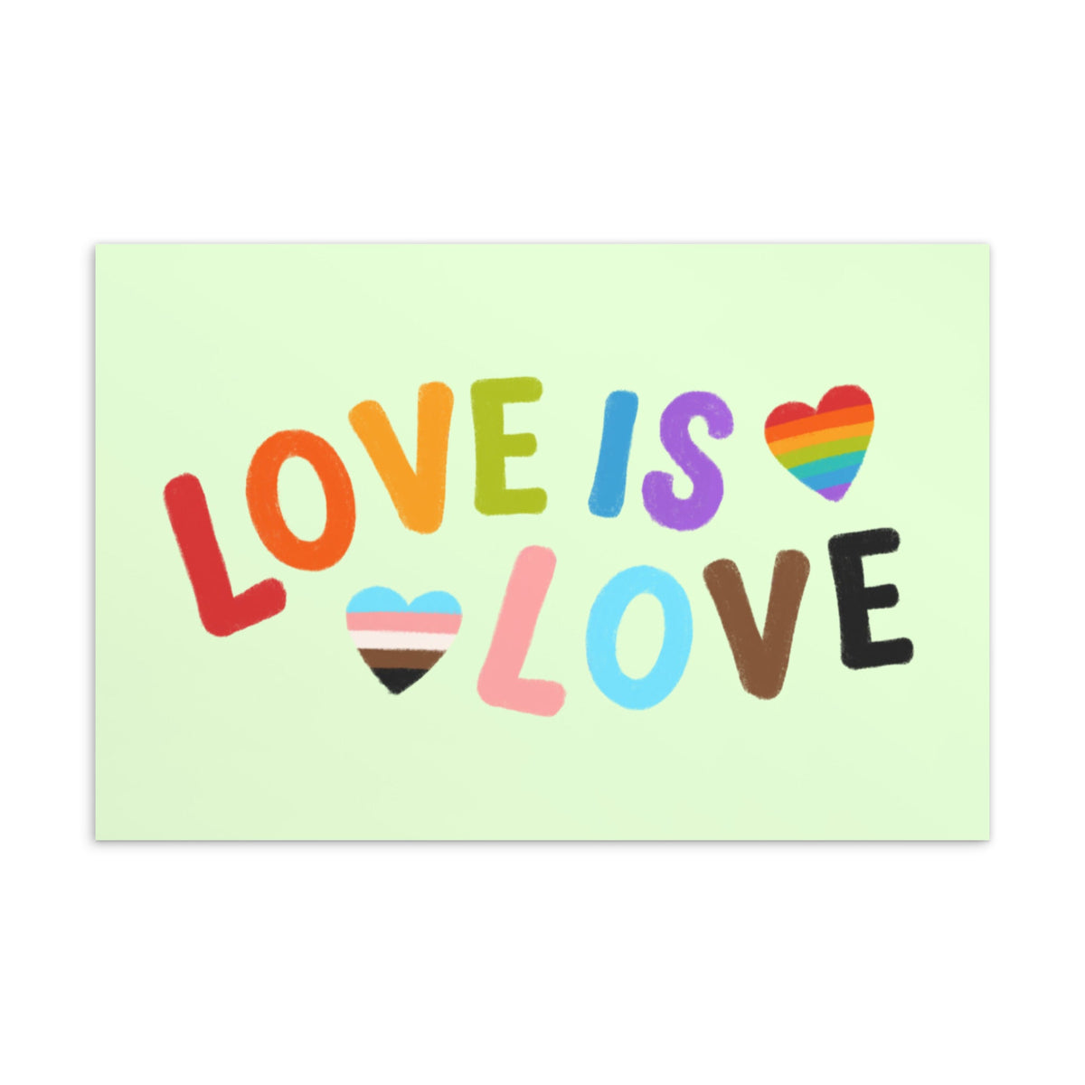 Love Is Love LGBTQ Postcard