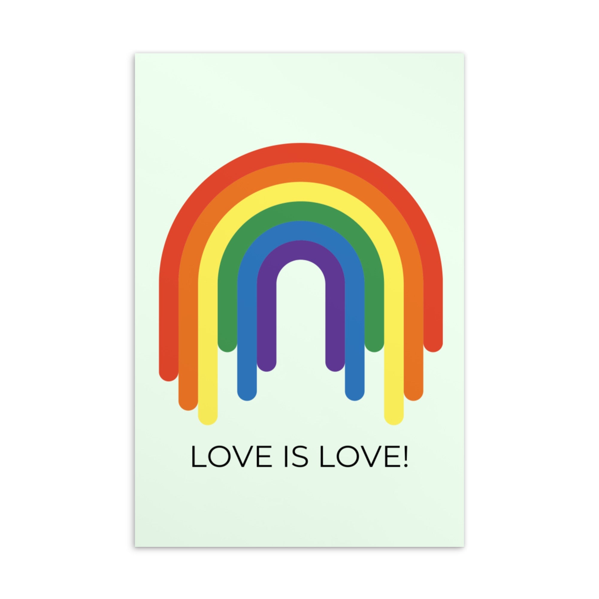 Love Is Love Rainbow Postcard
